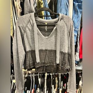 Free people cropped sweatshirt